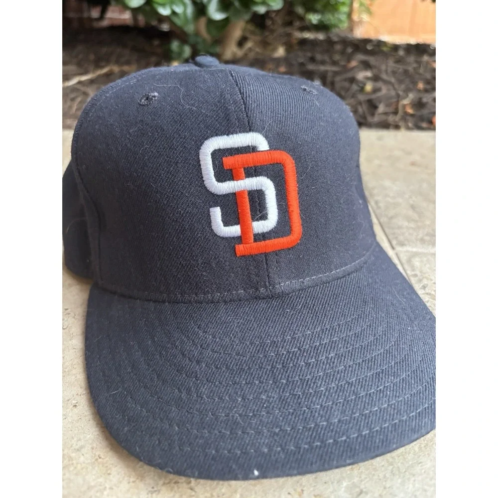 San Diego Padres Hat Cap Fitted Men 7 1/2⭐️Navy MLB Baseball New Era Made In USA